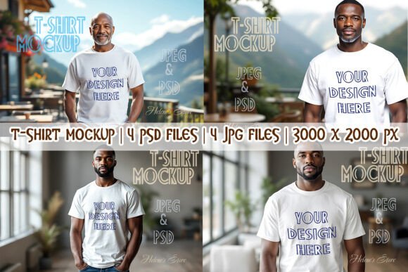 Download African American Man White Shirt Mockup - White shirt mockup Collection